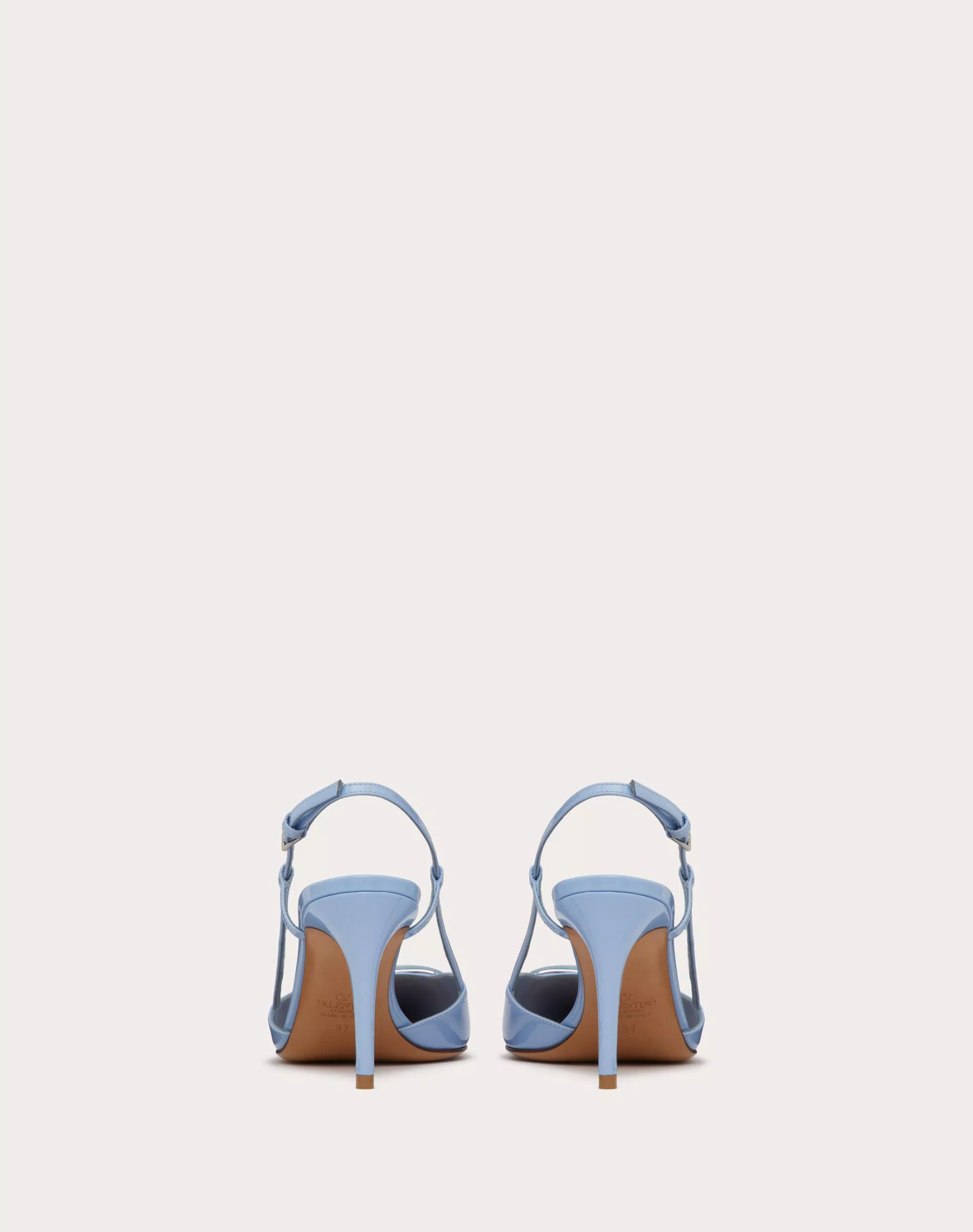 VLOGO SIGNATURE PATENT LEATHER SLINGBACK PUMP 80MM / 3.15 IN.